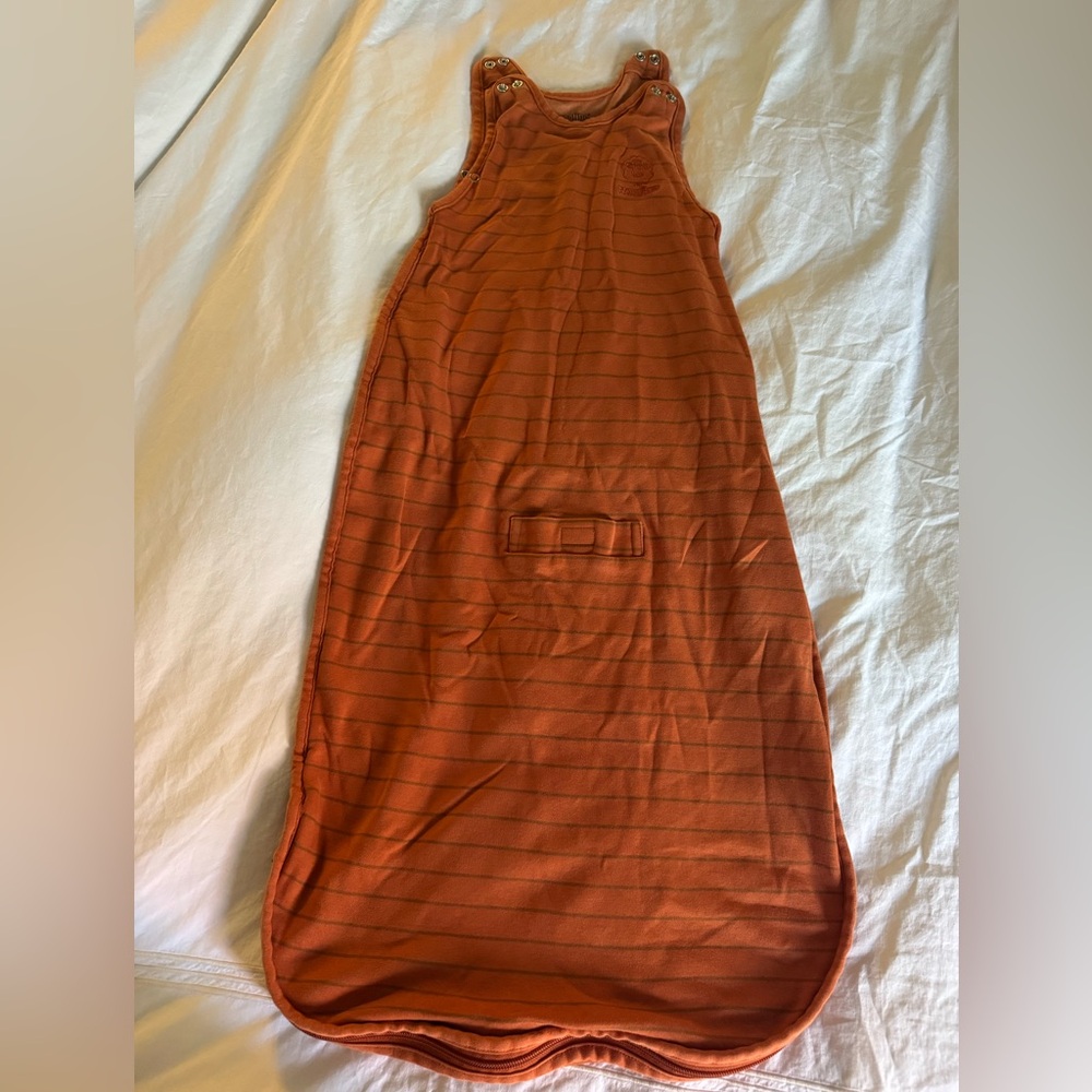 Rust Orange Striped Merino Wool Sleep Sack